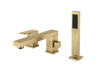 Смеситель на борт ванны Groсenberg GB6008 Матовое золото